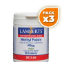 Pack 3x METHYL FOLATE 400ΜCG 60 COMPRIMIDOS LAMBERTS