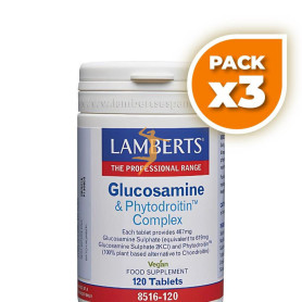 Pack 3x COMPLEJO DE GLUCOSAMINA Y FITODROITINA 120 COMPRIMIDOS LAMBERTS