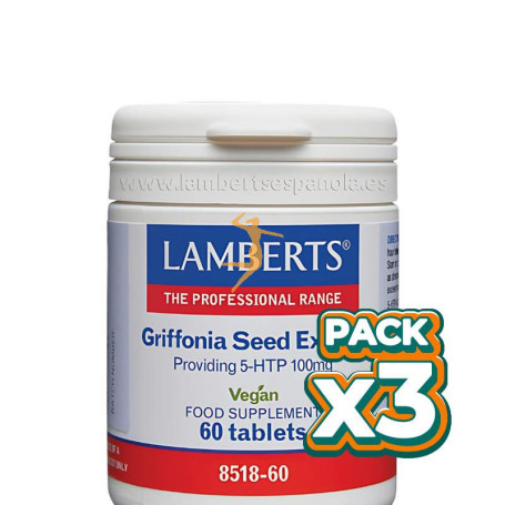 Pack 3x EXTRACTO DE SEMILLAS DE GRIFONNIA 60 COMPRIMIDOS LAMBERTS