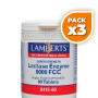 Pack 3x LACTASE ENZYME 9000FCC 60 TABLETAS LAMBERTS