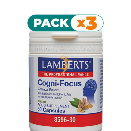 Pack 3x COGNI-FOCUS 30 CÁPSULAS LAMBERTS