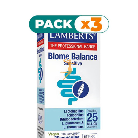 Pack 3x BIOME BALANCE SENSITIVE (SENSIBLE) 30 CÁPSULAS LAMBERTS