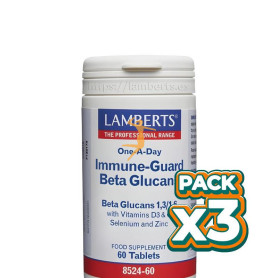 Pack 3x IMMUNE-GUARD BETA GLUCANS 60 TABLETAS LAMBERTS