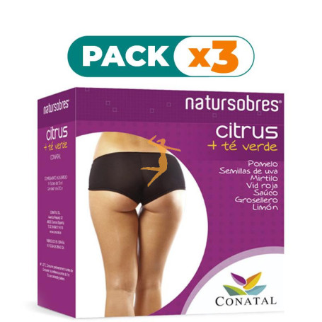 Pack 3x CITRUS + TÉ VERDE 14 SOBRES CONATAL