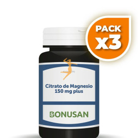 Pack 3x CITRATO DE MAGNESIO 150Mg. 60 TABLETAS BONUSAN