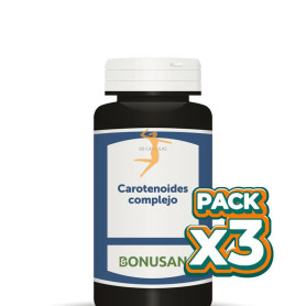 Pack 3x CAROTENOIDES COMPLEJO 60 CÁPSULAS VEGETALES BONUSAN