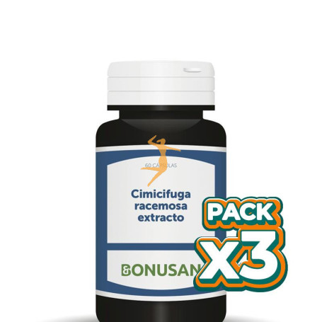 Pack 3x CIMICIFUGA RACEMOSA 60 CÁPSULAS BONUSAN