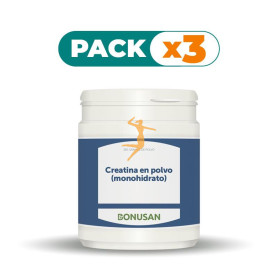 Pack 3x CREATINA EN POLVO (MONOHIDRATO) 350Gr. BONUSAN