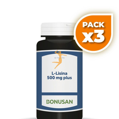Pack 3x L-LISINA 500Mg. PLUS BONUSAN