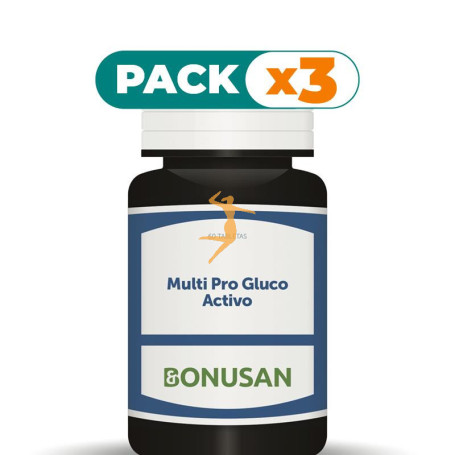 Pack 3x MULTI PRO GLUCO ACTIVO 60 TABLETAS BONUSAN