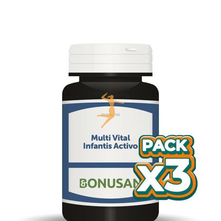 Pack 3x MULTI VITAL INFANTIS ACTIVO 30 TABLETAS MASTICABLES BONUSAN