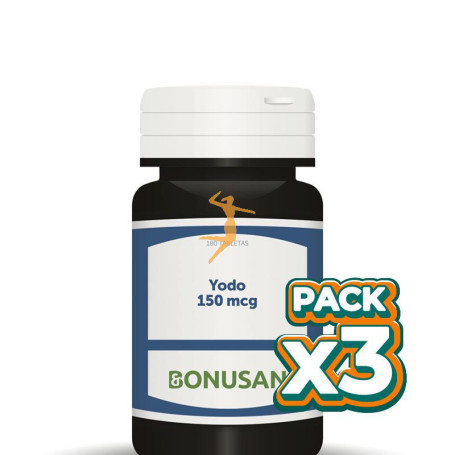Pack 3x YODO 150Mcg. 180 TABLETAS BONUSAN