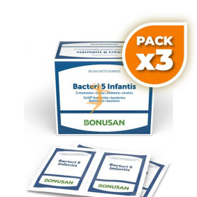 Pack 3x BACTERI 5 INFANTIS 28 SOBRES BONUSAN