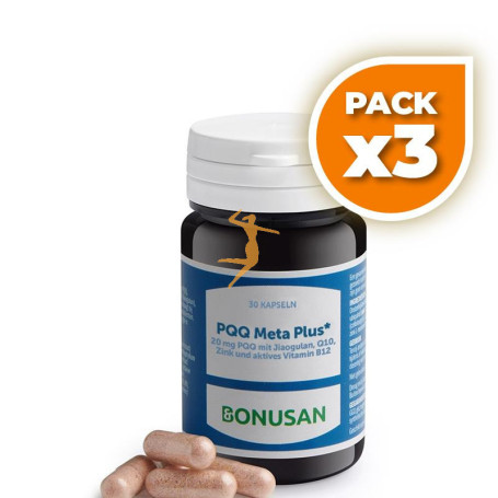 Pack 3x PQQ META PLUS 30 CAPSULAS BONUSAN