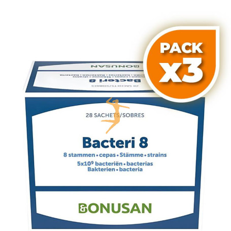 Pack 3x BACTERI 8 28 SOBRES BONUSAN
