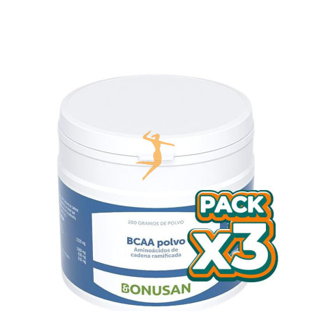 Pack 3x BCAA POLVO 200 GR BONUSAN