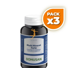 Pack 3x MULTI MINERAL FORTE 60 COMPRIMIDOS BONUSAN