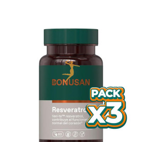 Pack 3x RESVERATROL 100 60 CÁPSULAS BONUSAN
