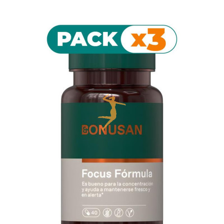 Pack 3x FOCUS FÓRMULA 40 CÁPSULAS BONUSAN