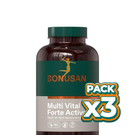 Pack 3x MULTI VITAL FORTE ACTIVO 180 CÁPSULAS BONUSAN
