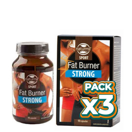 Pack 3x FAT BURNER STRONG 90 CÁPSULAS NATURMIL SPORT