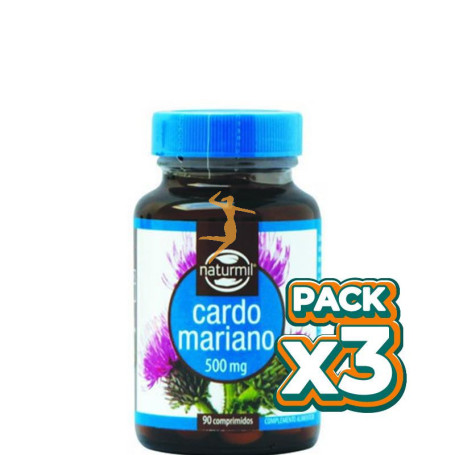 Pack 3x CARDO MARIANO 500Mg. 90 COMPRMIDOS NATURMIL