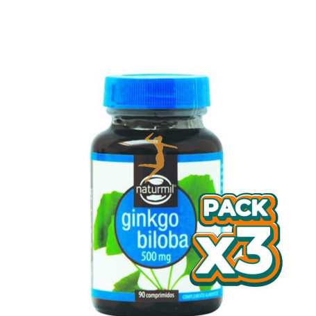 Pack 3x GINKGO BILOBA 500Mg. 90 COMPRIMIDOS NATURMIL