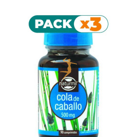 Pack 3x COLA DE CABALLO 500Mg. 90 COMPRIMIDOS NATURMIL
