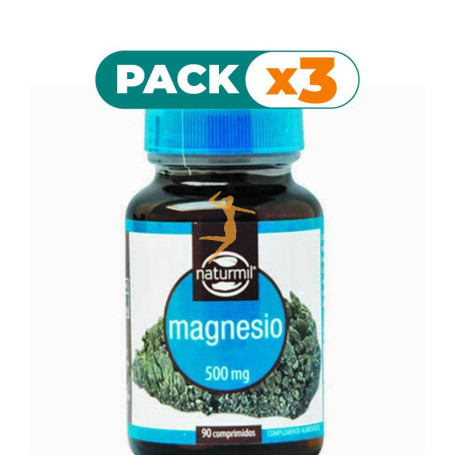 Pack 3x MAGNESIO 500Mg. 90 COMPRIMIDOS NATURMIL
