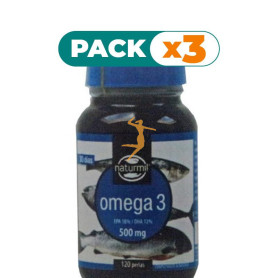 Pack 3x OMEGA 3 500Mg. 18/12 120 PERLAS NATURMIL