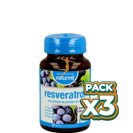 Pack 3x RESVERATROL 20Mg. 60 CÁPSULAS NATURMIL