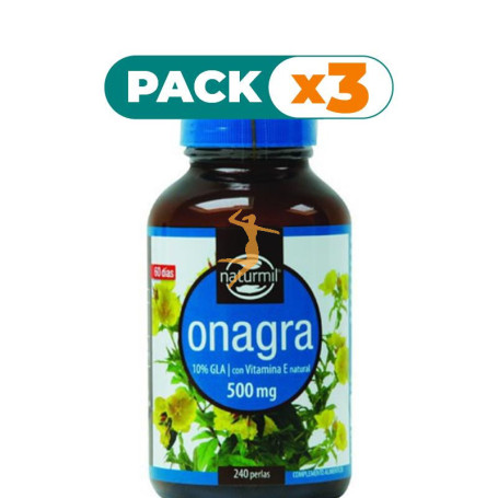 Pack 3x ONAGRA 500Mg. 240 PERLAS NATURMIL