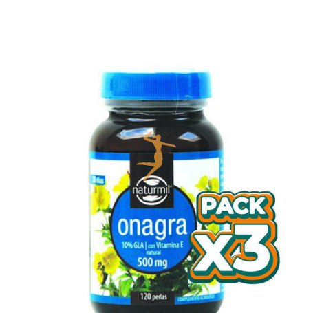 Pack 3x ONAGRA 500Mg. 120 PERLAS NATURMIL