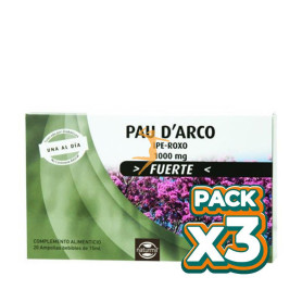 Pack 3x PAU DARCO FORTE 20 AMPOLLAS NATURMIL