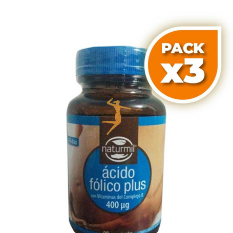 Pack 3x ÁCIDO FÓLICO PLUS 90COMPRIMIDOS NATURMIL