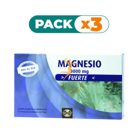 Pack 3x MAGNESIO FORTE 20 AMPOLLAS NATURMIL