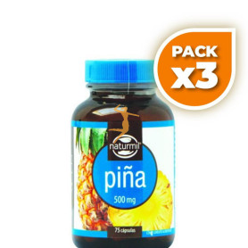 Pack 3x PIÑA 500Mg. 75 CÁPSULAS NATURMIL