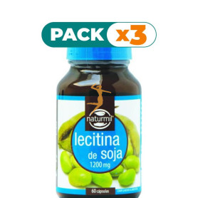 Pack 3x LECITINA DE SOJA 1.200Mg. 60 PERLAS NATURMIL