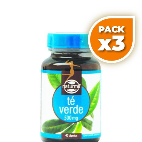 Pack 3x TÉ VERDE 500Mg. 45 CÁPSULAS NATURMIL