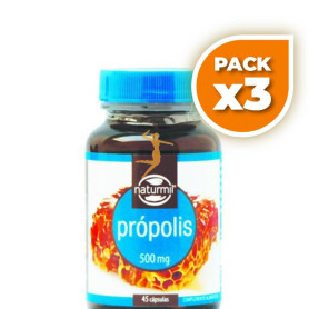 Pack 3x PROPOLIS 500Mg. 45 CÁPSULAS NATURMIL
