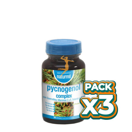 Pack 3x PYCNOGENOL COMPLEX 30 CÁPSULAS NATURMIL