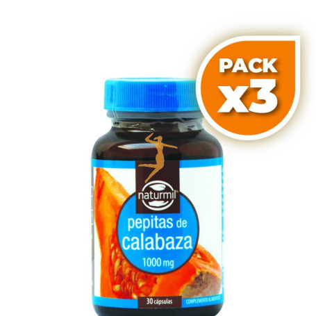 Pack 3x CALABAZA 1.000Mg. 30 CÁPSULAS NATURMIL