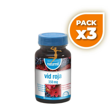 Pack 3x VID ROJA 350Mg. 60 COMPRIMIDOS NATURMIL