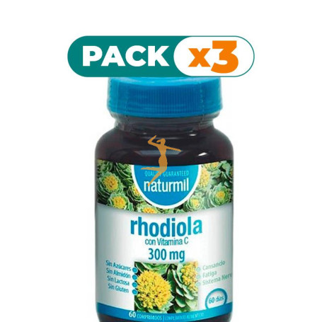 Pack 3x RODIOLA 300Mg. 60 COMPRIMIDOS NATURMIL