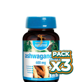 Pack 3x ASHWAGANDHA 600MG 30 COMPRIMIDOS NATURMIL