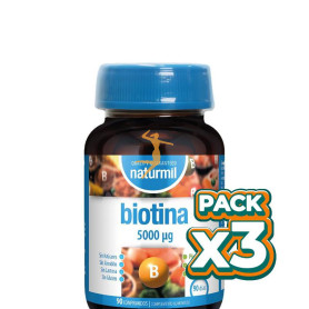 Pack 3x BIOTINA 500MG 90 COMPRIMIDOS NATURMIL