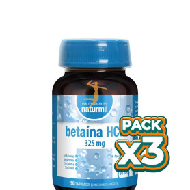 Pack 3x BETAINA HCL 90 COMPRIMIDOS NATURMIL