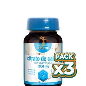 Pack 3x CITRATO DE CALCIO 1000MG 120 COMPRIMIDOS NATURMIL