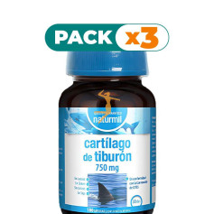 Pack 3x CARTILAGO DE TIBURÓN 750MG 180 CÁPSULAS NATURMIL