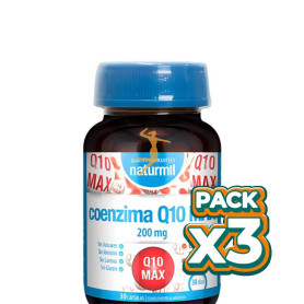 Pack 3x COENZIMA Q10 MAX 200MG 30 CÁPSULAS NATURMIL